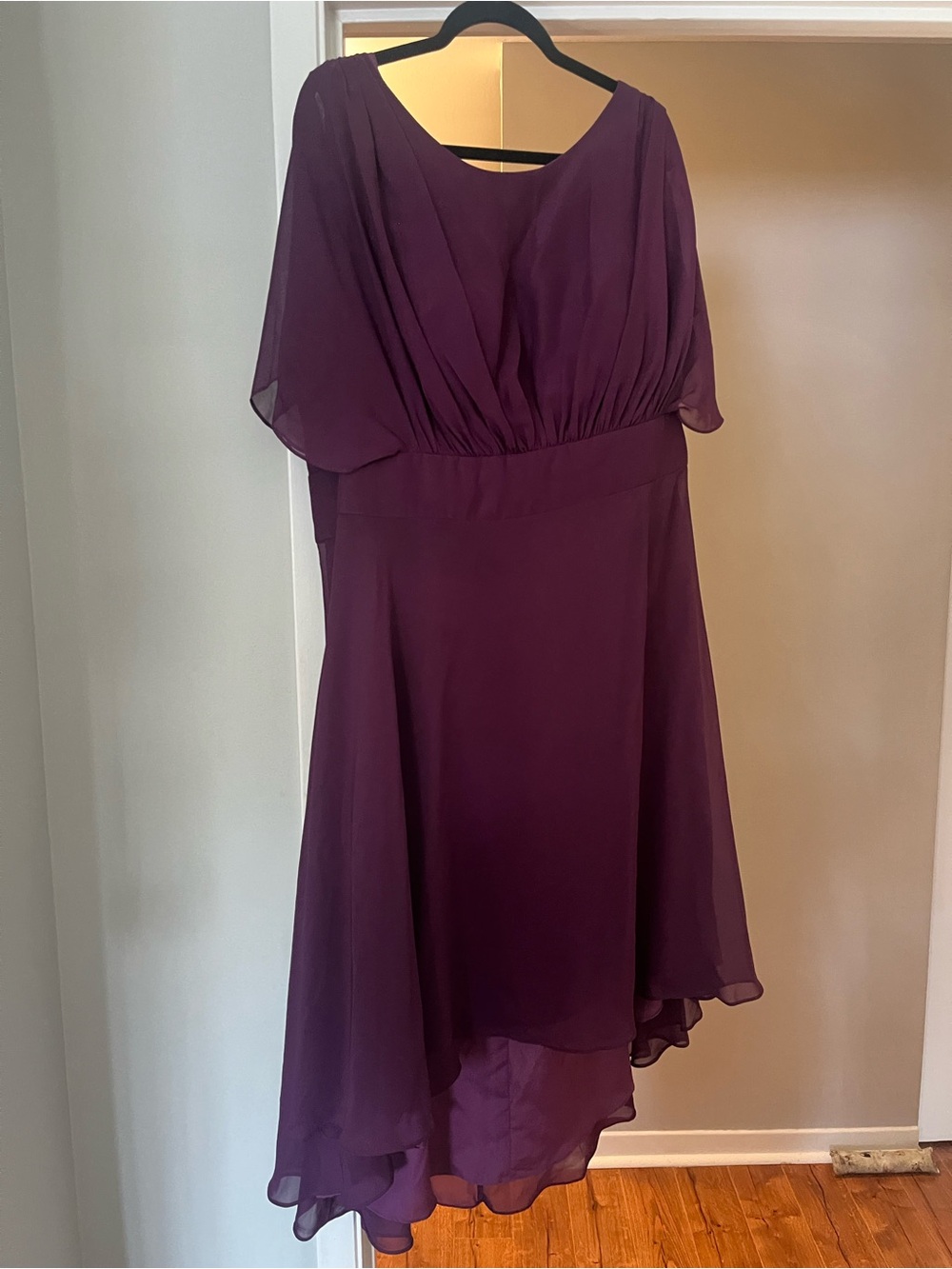 Elegant Purple Chiffon Bridesmaids Dress